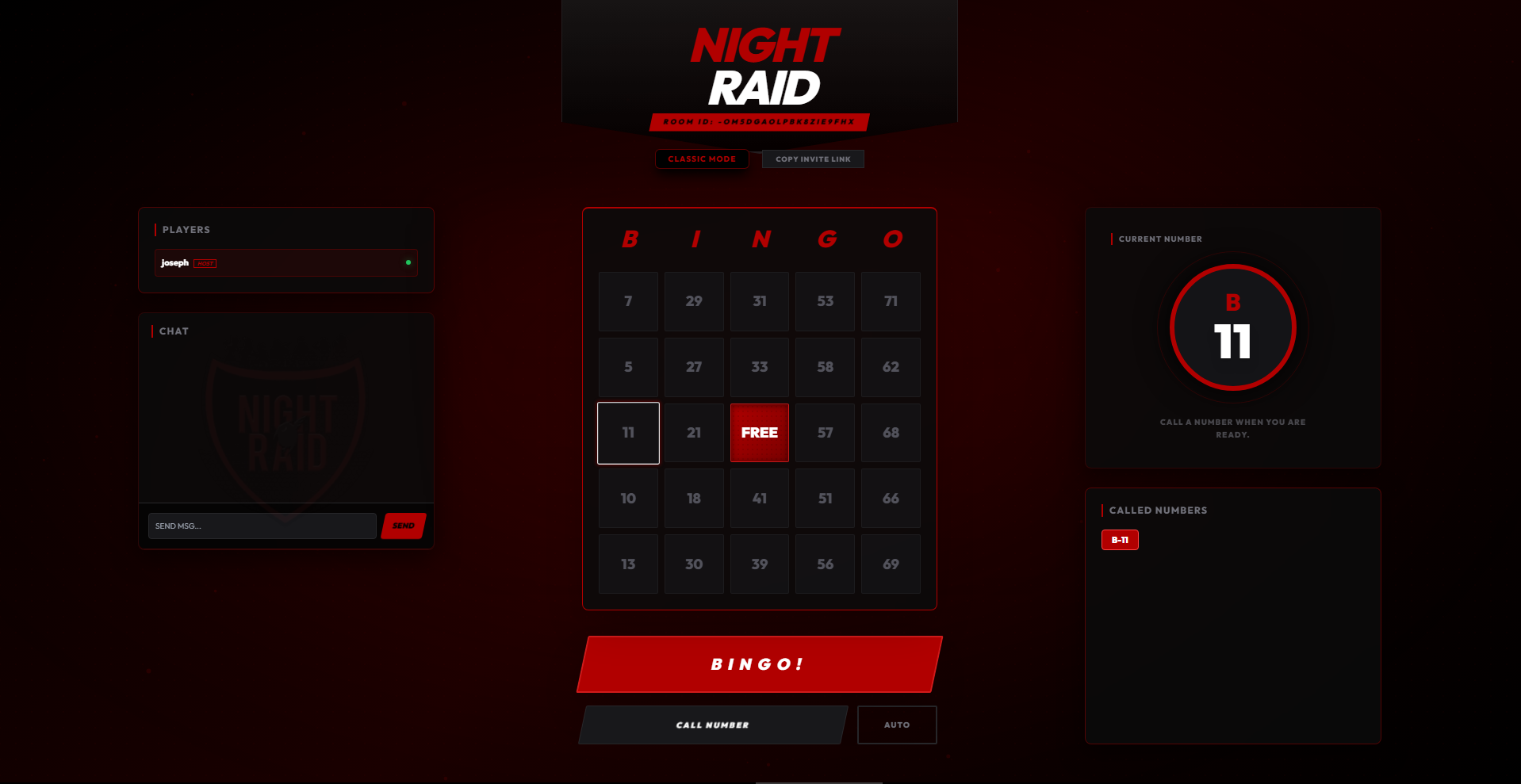 Nightraid Bingo